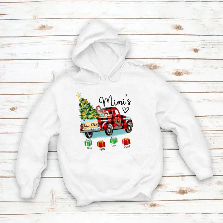 Mimi's Little Gifts With Grandkids Truck Christmas Hoodie