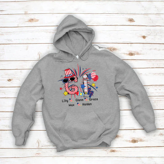 Patriotic Doodle 4th Of July Gi And Grandkid CTH01 Hoodie