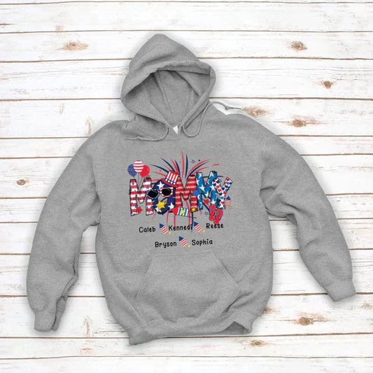 Patriotic Doodle 4th Of July MAMMY And Grandkid CTH01 Hoodie