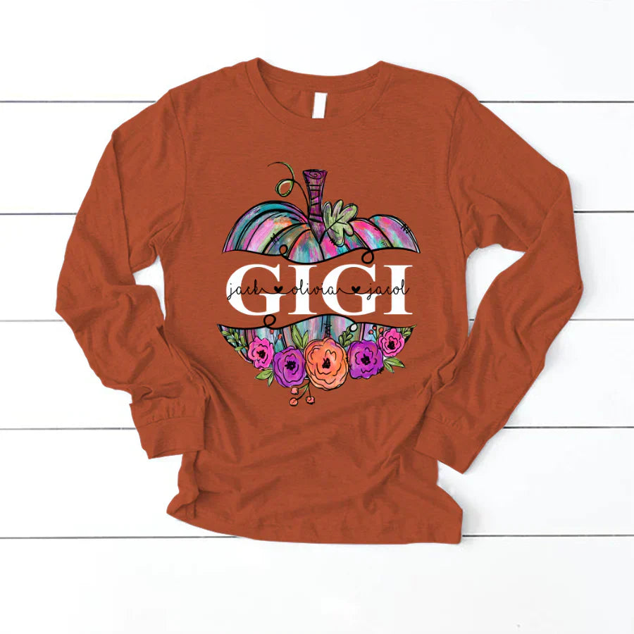 Personalized Gigi Painted Pumpkin 2022 Longsleeve