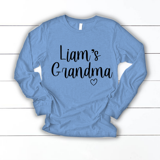 Personalized Grandma Kid Name Custom Names Mother's Day Longsleeve