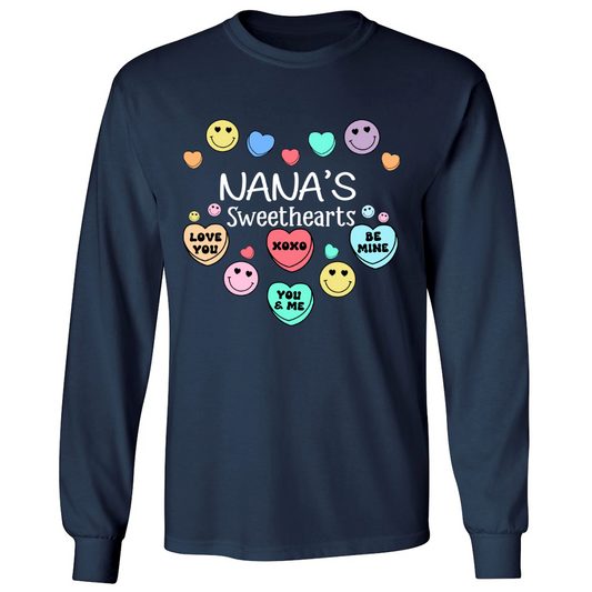 Personalized nana's sweethearts xoxo valentine Longsleeve