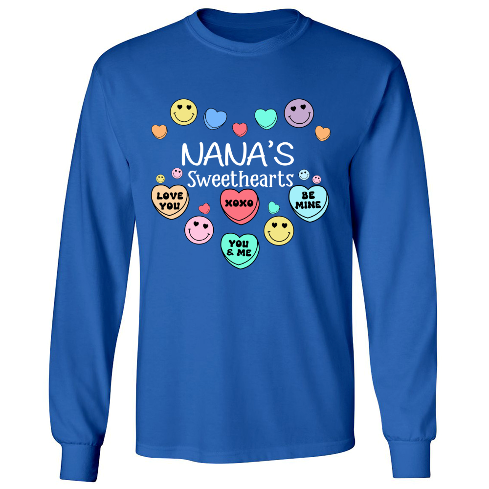 Personalized nana's sweethearts xoxo valentine Longsleeve