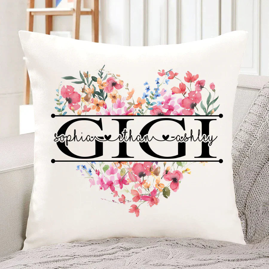 Wildflowers Watercolor Floral Gigi And Grandkids CTH01 Indoor Pillow