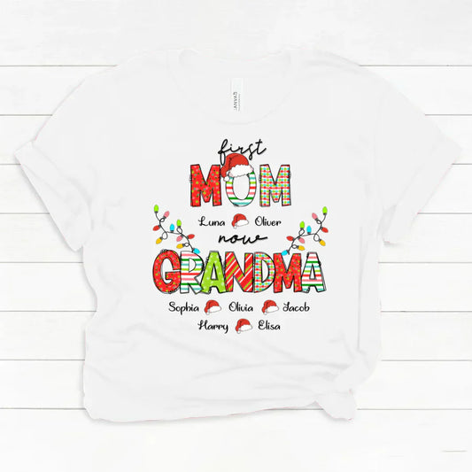 Christmas First Mom Now Grandma And Grandkids CTH01 Classic Canvas