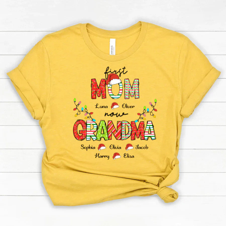 Christmas First Mom Now Grandma And Grandkids CTH01 Classic Canvas