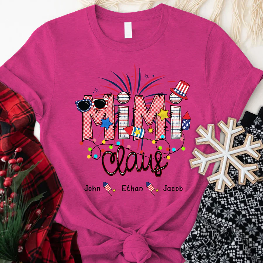 Christmas Mimi Claus And Kids CTH01 T-Shirt