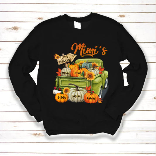 Fall Season Green Truck Mimi Personalized Sweatshirt