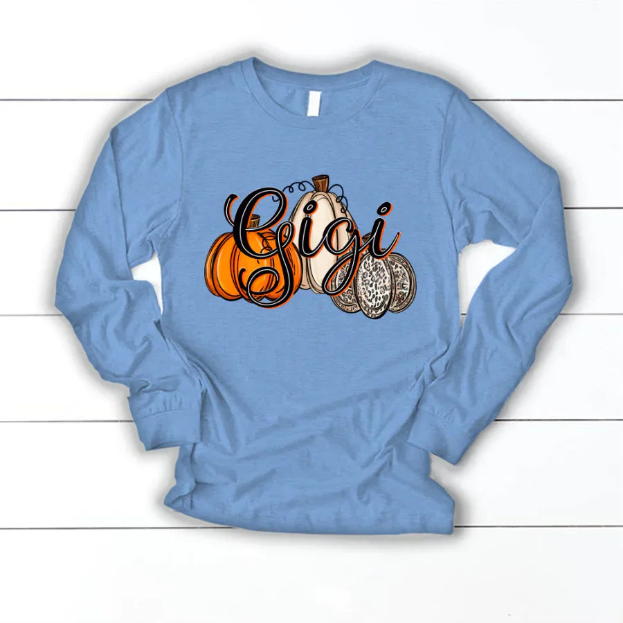 Gigi Pumpkins Leopard Autumn Longsleeve