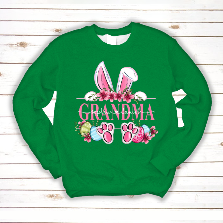 Grandma Bunny And Kids, Gift For Grandma, Grammy, Mama, Nana, Mimi, Mother Day CTH01 Sweatshirt