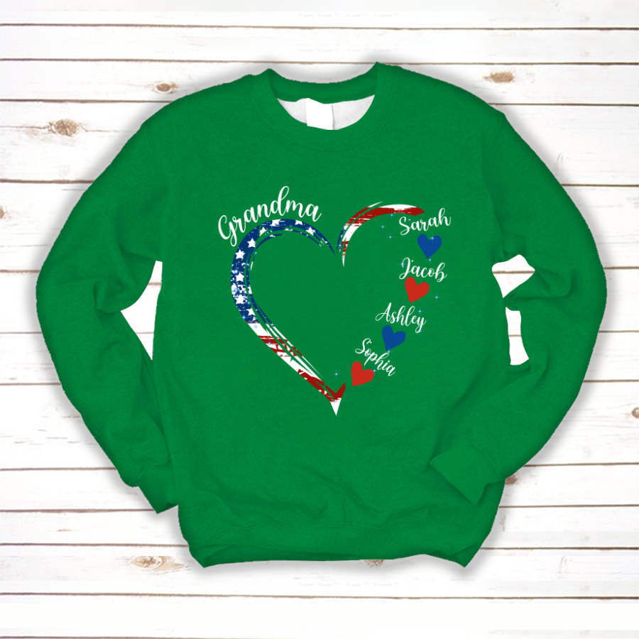 Grandma and Grandkids American Hearts Sweatshirt