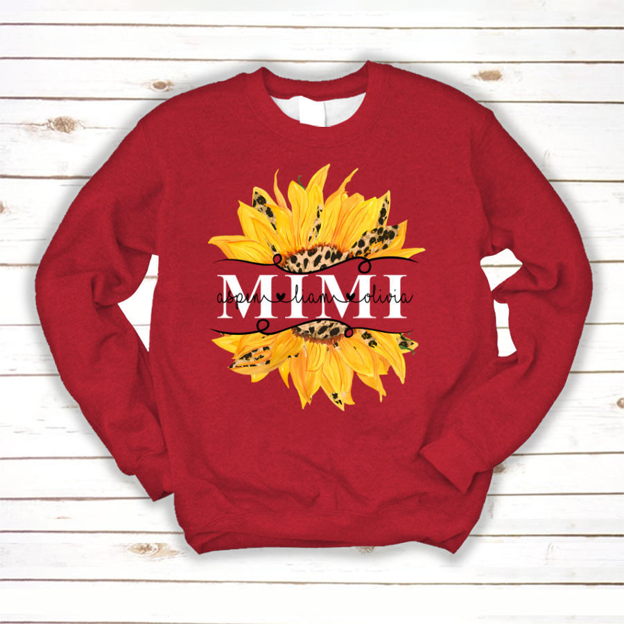 Mimi And Grandkids Sunflower Sweatshirt