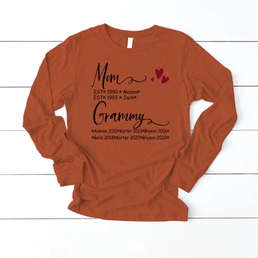 Mom And Grammy Kids Est VT22120093 Longsleeve