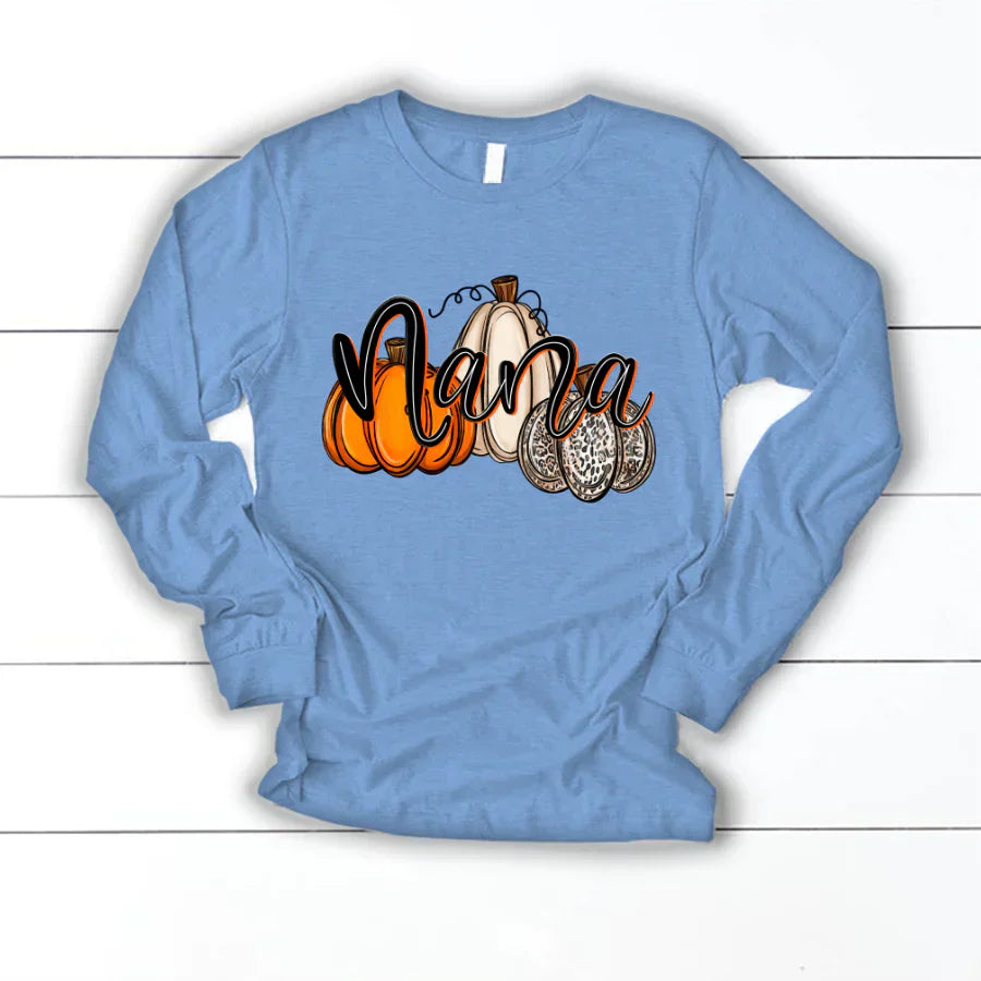 Nana Pumpkins Leopard Autumn Longsleeve