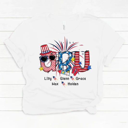 Patriotic Doodle 4th Of July Abu And Grandkid CTH01 Classic Canvas