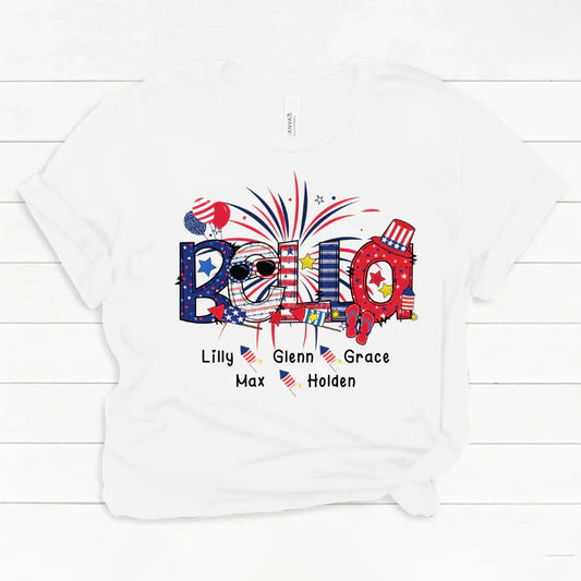 Patriotic Doodle 4th Of July Bella And Grandkid CTH01 Classic Canvas