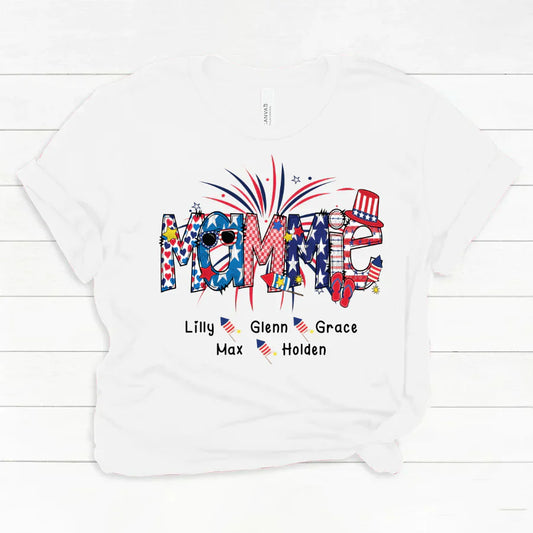 Patriotic Doodle 4th Of July Mamie And Grandkid CTH01 Classic Canvas