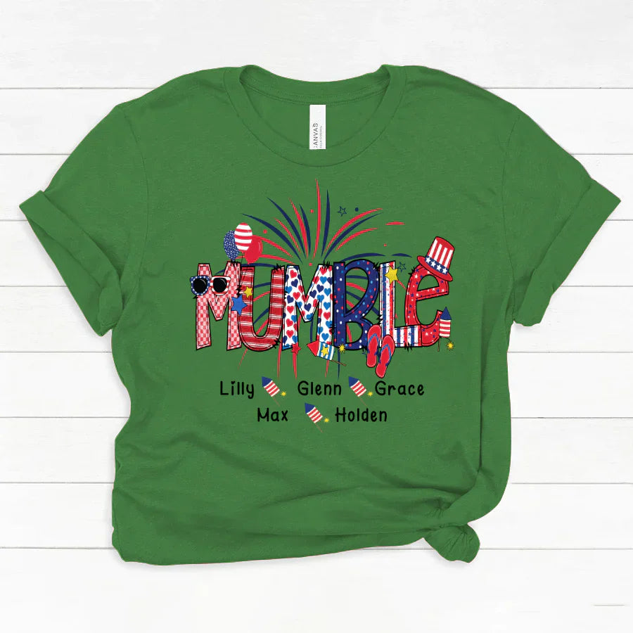 Patriotic Doodle 4th Of July Mumble And Grandkid CTH01 Classic Canvas