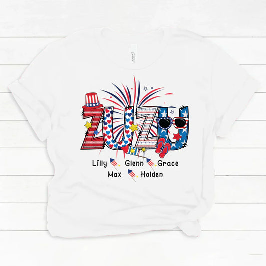 Patriotic Doodle 4th Of July Zuzu And Grandkid CTH01 Classic Canvas