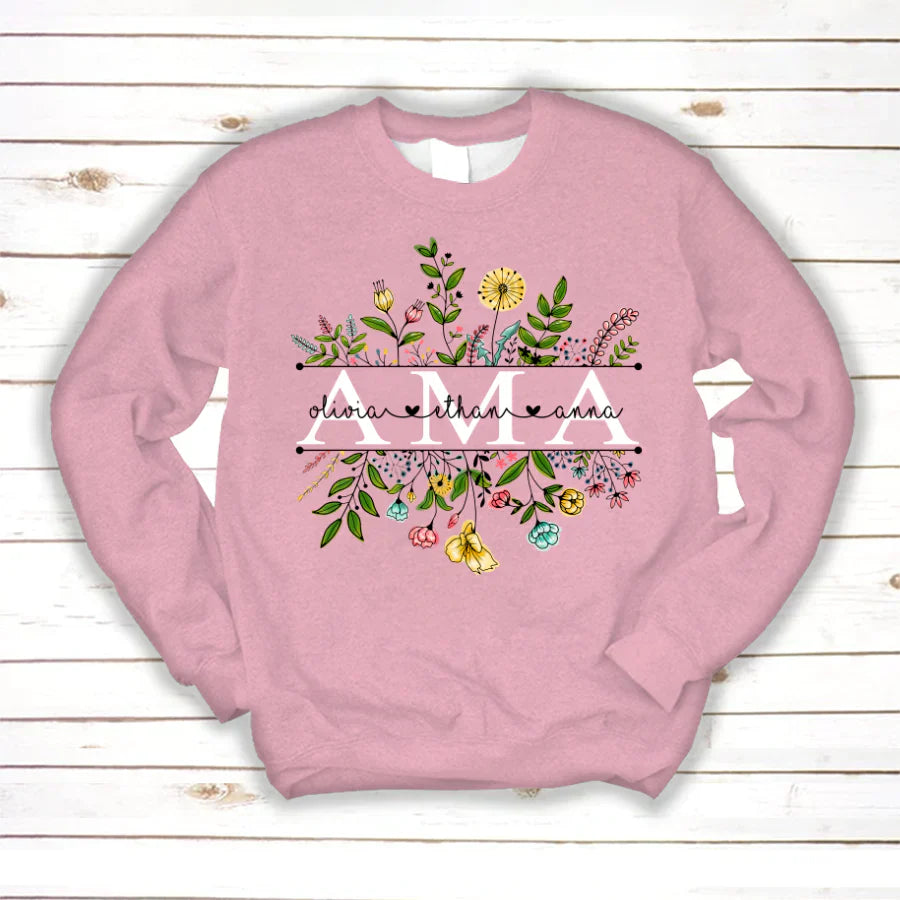 Wildflowers Ama And Grandkids Sweatshirt