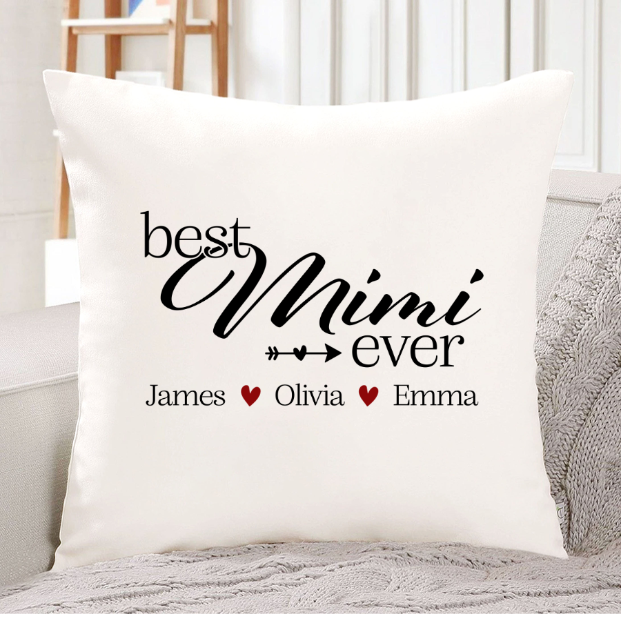 Best Mimi Ever, Gift for Mom TH Indoor Pillow