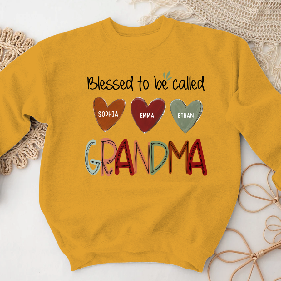 Blessed To Be Called Nana And Kids Autumn Fall CL01 Sweatshirt
