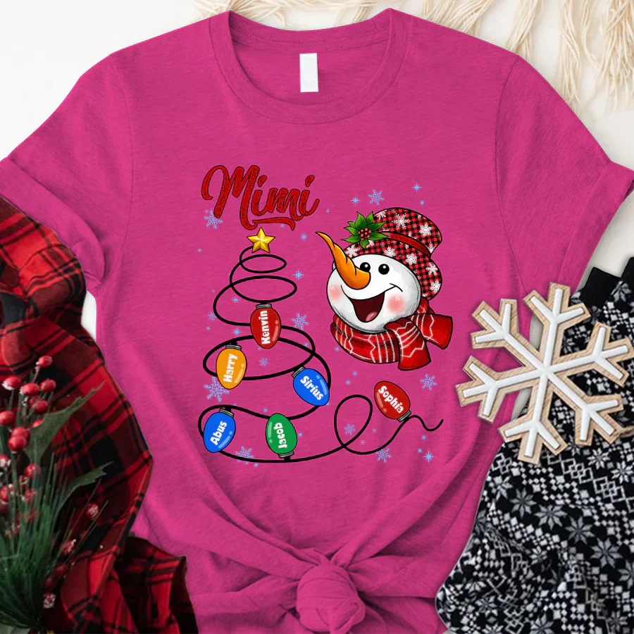 Christmas Tree Mimi And Grandkids CTH01 T-Shirt