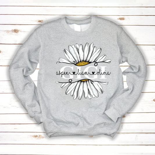 Gigi And Grandkids Flower Daisy Sweatshirt