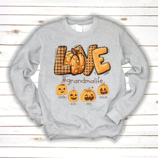 Love Grandma Life Autumn Pumpkins Sweatshirt