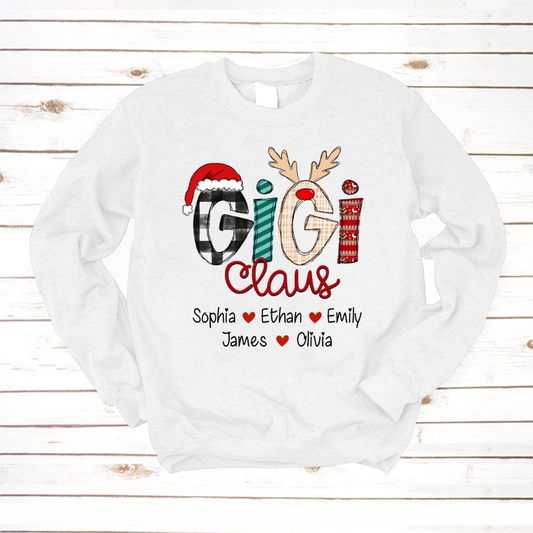 Merry Chistmas Gigi Claus With Grandkids CL01 Sweatshirt