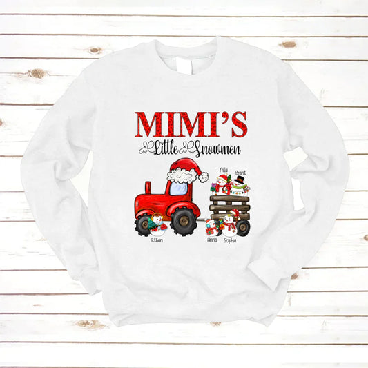 Mimi's Little Snowmen Trator Christmas Sweatshirt