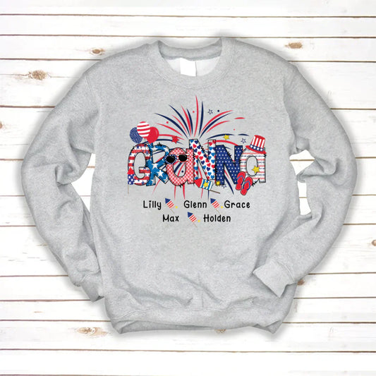 Patriotic Doodle 4th Of July Granna And Grandkid CTH01 Sweatshirt