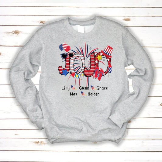 Patriotic Doodle 4th Of July JoJo And Grandkid CTH01 Sweatshirt