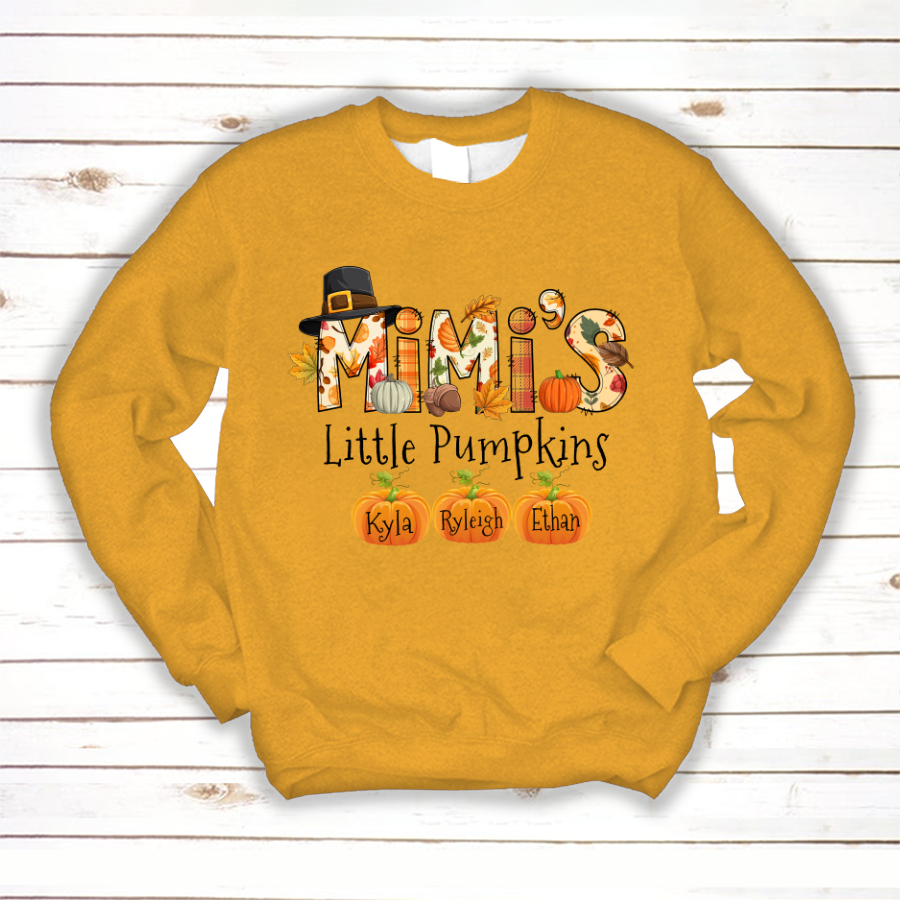 Personalized Mimi's Little Pumpkins Autumn Doodle Alphabet Sweatshirt