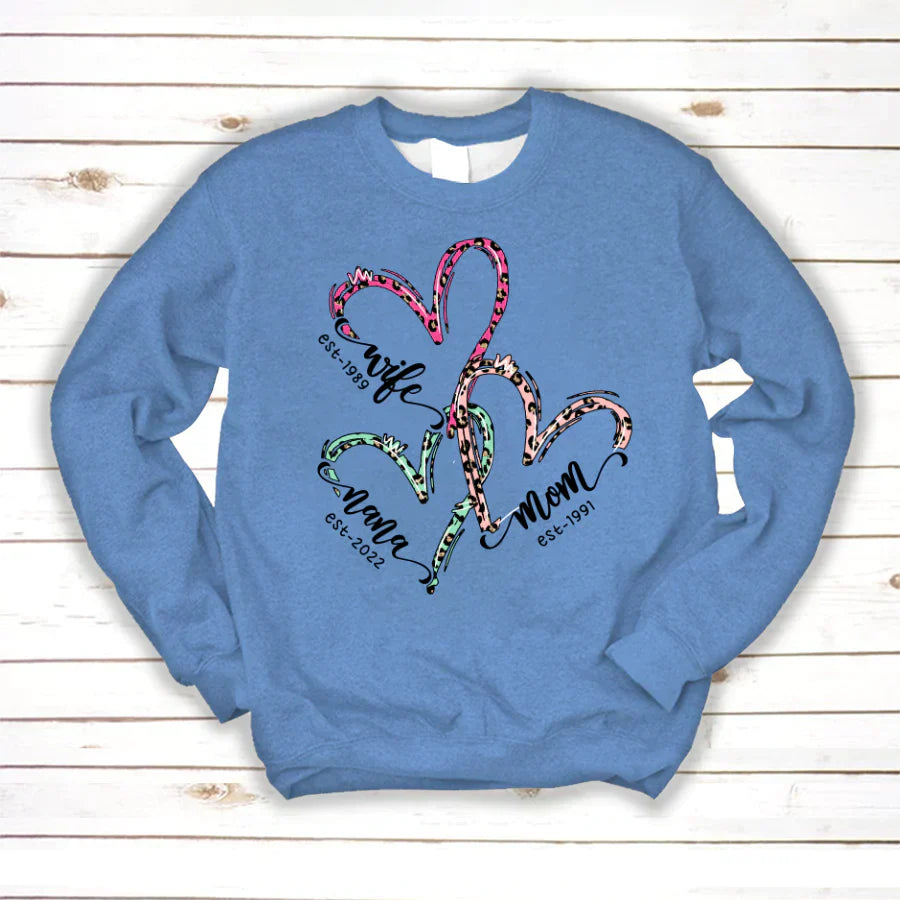 Wife Mom Grandma Heart VT2212001 Sweatshirt