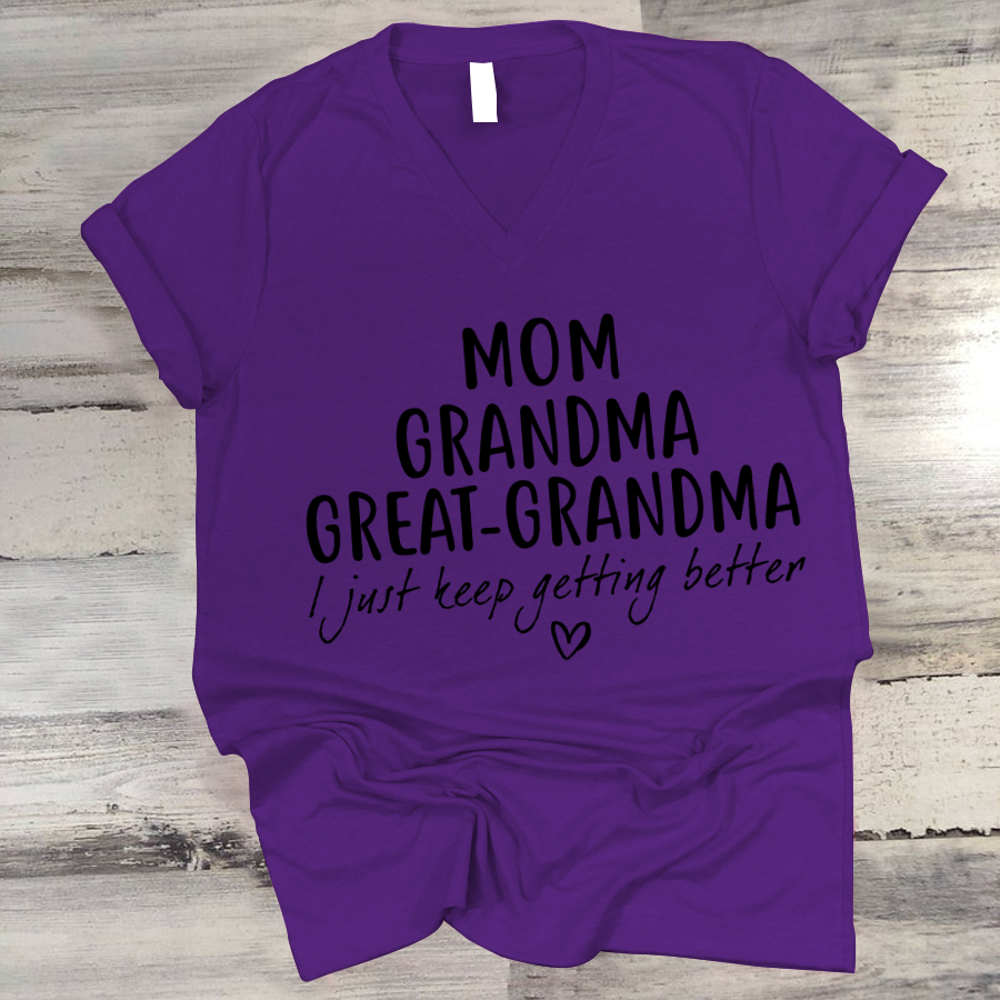 Mom Grandma Great Grandma CL01 V-Neck
