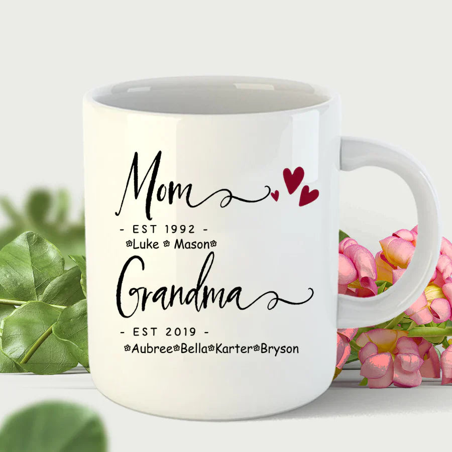 Mom Grandma Family Est Kids VT22120071 Mug