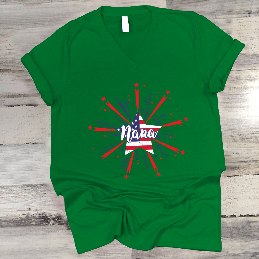 Nana Starburst 4th july american CL01 V-Neck