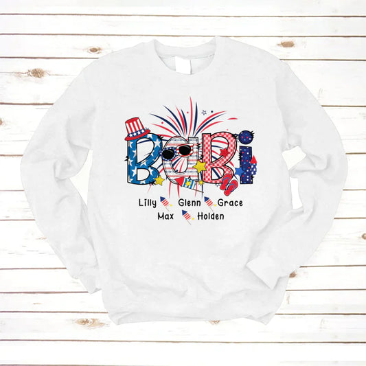 Patriotic Doodle 4th Of July Babi And Grandkid CTH01 Sweatshirt