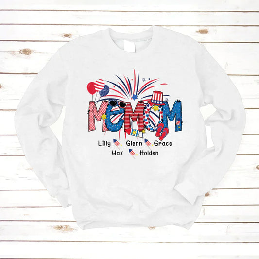 Patriotic Doodle 4th Of July Memom And Grandkid CTH01 Sweatshirt