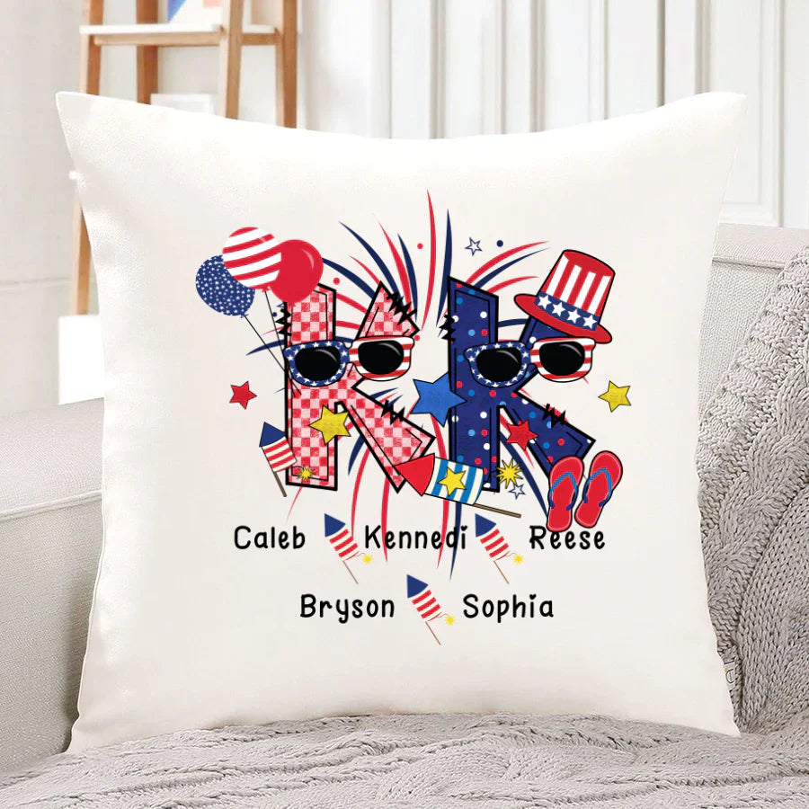 Patriotic Doodle 4th Of July KK And Grandkid CTH01 Indoor Pillow