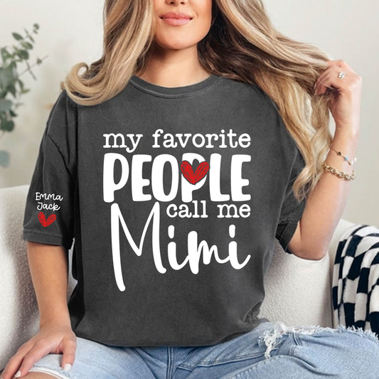 My Favorite People Call Me Mimi T-shirt Cute Grandma Shirt Gift from Grandkids