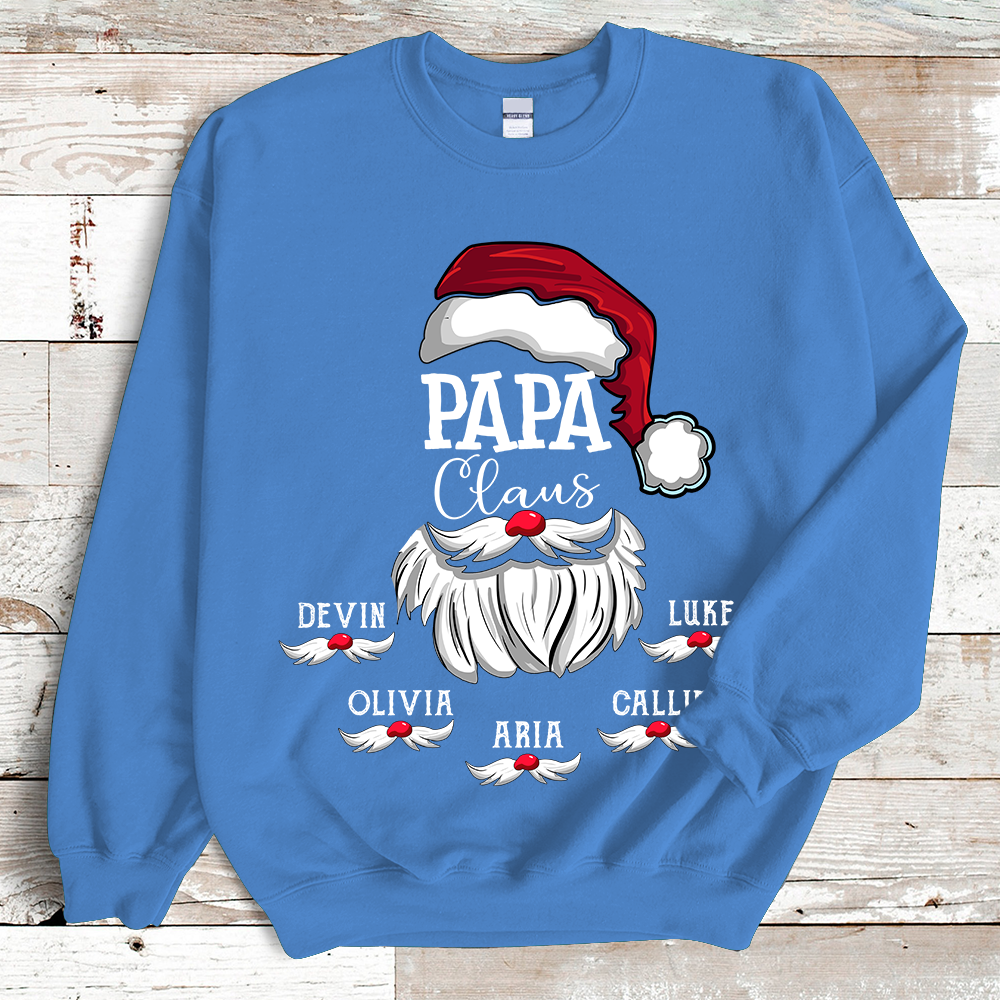 Papa Claus And Grandkids Christmas Sweatshirt
