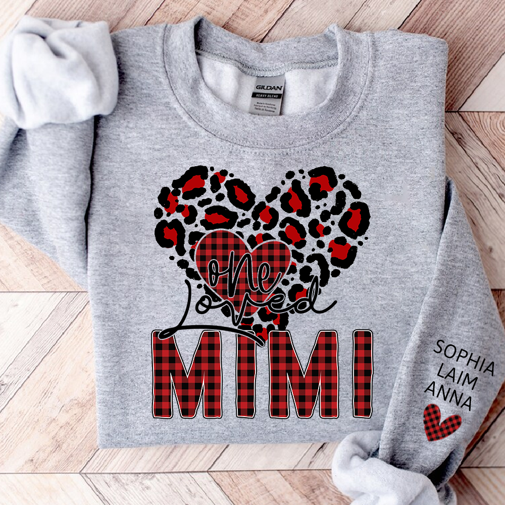 Personalized One Love Mimi Sweatshirt, Custom Grandma And Kids, Gift For Design for Valentine