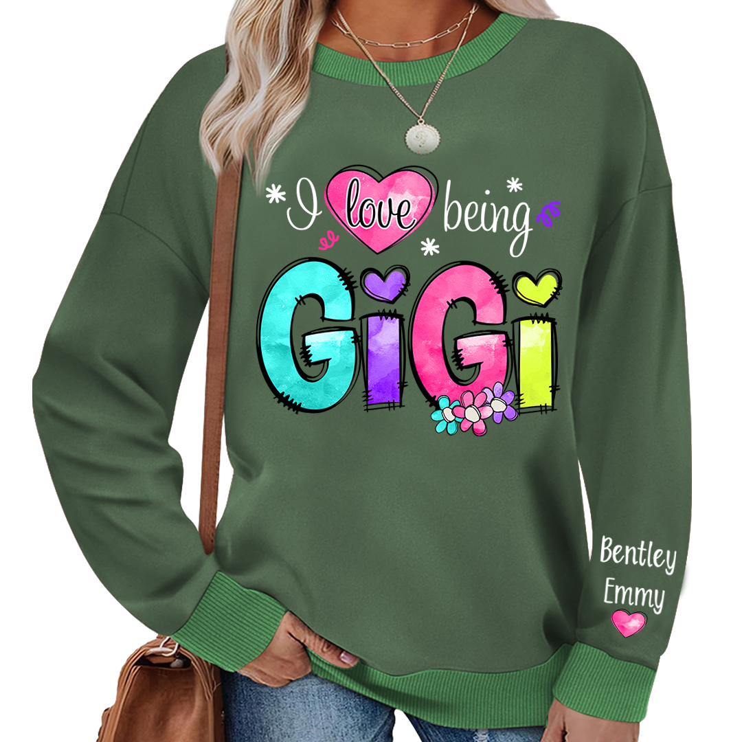 Personalized I Love Being Gigi Color 2025 Sweatshirt Mix