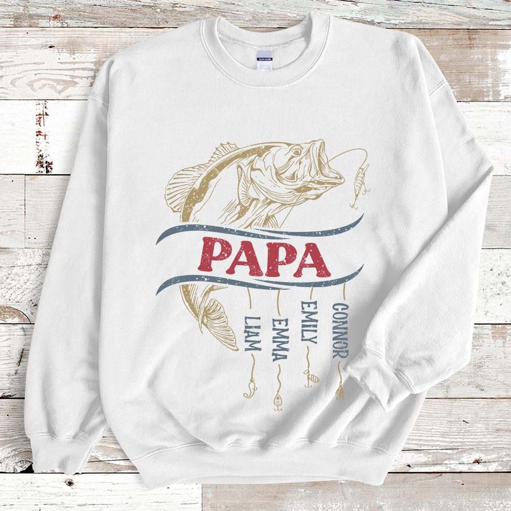 Grandpa Fishing Vintage And Kids Sweatshirt