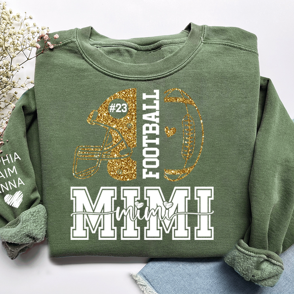 Personalized Football Grandma Sweater, Custom Gift for Grandma and Kids