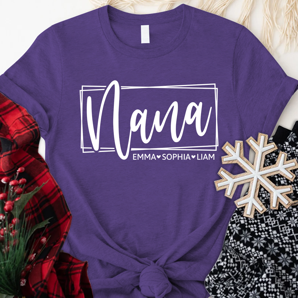 Custom Nana And Grandkids T-Shirt