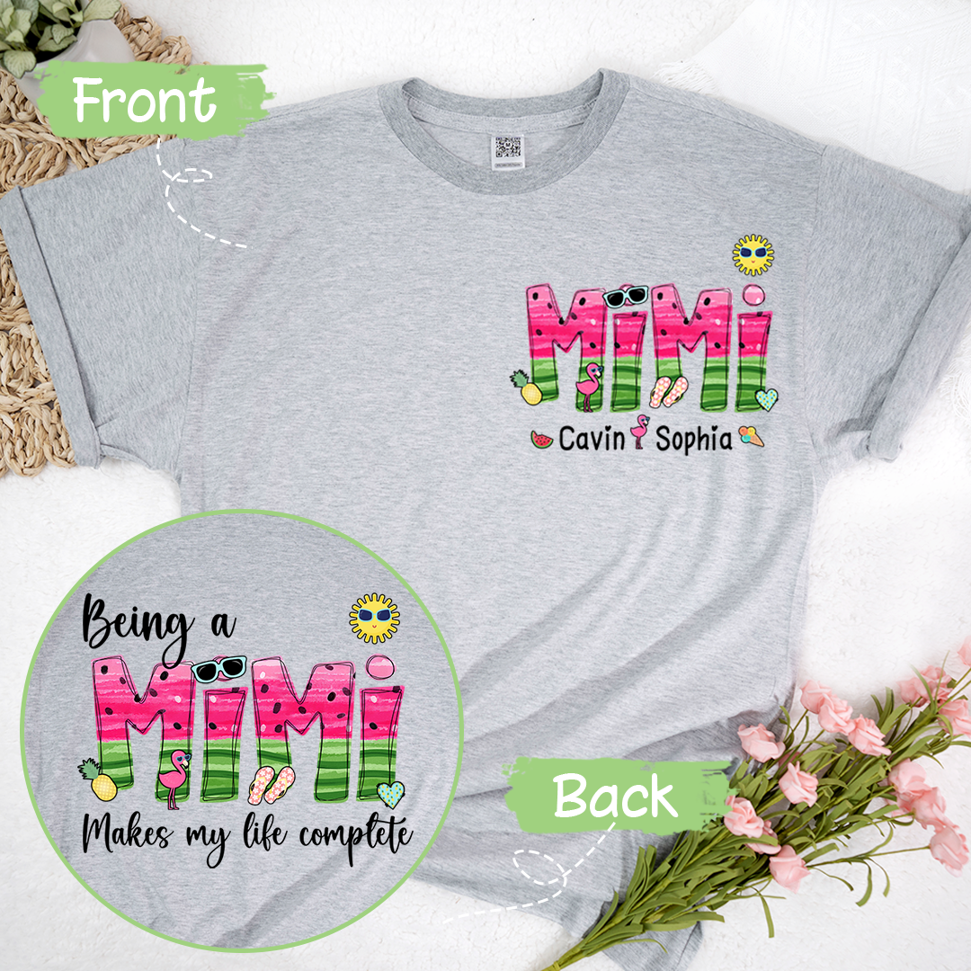 Custom Being A Mimi Makes My Life Complete Watermelon T-Shirt