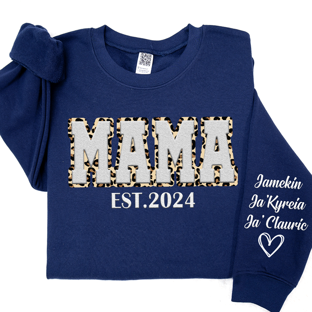Custom Mama And Kids Puff Print Design LTP01